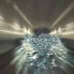 A tunnel with intruding water.